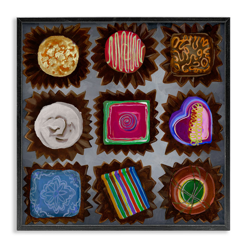 Œuvre d'art giclée encadrée grise par Liz Jardine, H 12 po x l 12 po, Giclée encadrée noir minuit