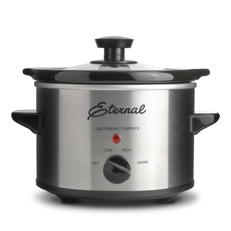 1.5 Qt Brushed Stainless Steel Slow Cooker