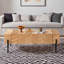Vintage parquet design solid wood coffee table