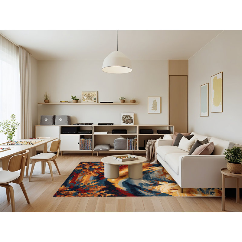 Machine Washable Nature Brown Area Rug