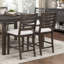Ensemble de table et chaises de salle à manger à hauteur de comptoir Classic 7pc avec sièges rembourrés pour une décoration intérieure élégante-532606458