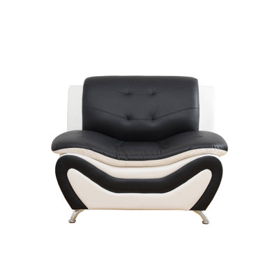 Luxury Single Seat Lounge Chair – Breathable Leather, Ergonomic Design With Solid Wood Frame