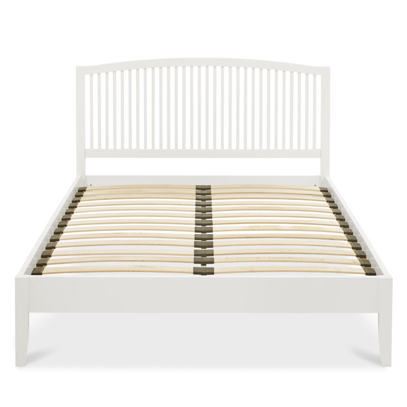 Lund Solid Wood Bed, White, Small Double (4')