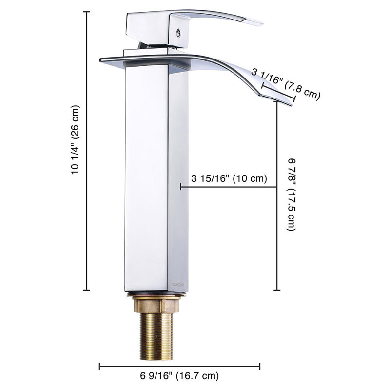 Robinet pour salle de bain Modern, Chrome
