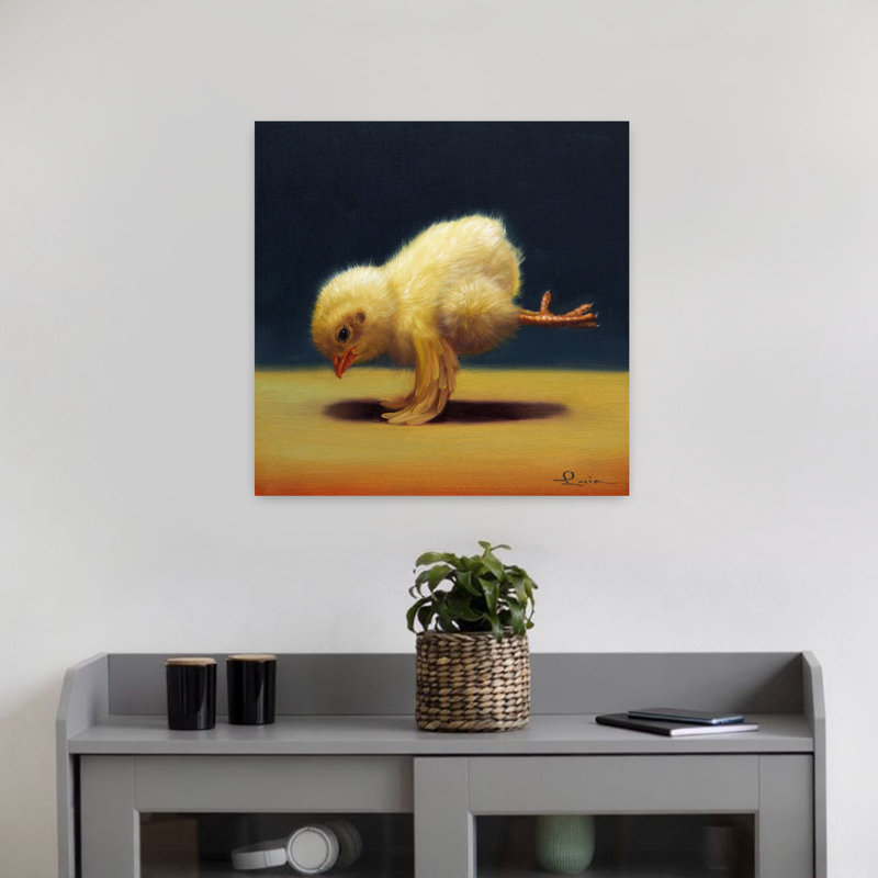 Art urbain contemporain avec oiseau, H 18 po x l 18 po