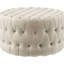 Siège rembourré beige en velours 31,5 po avec capitonnage à boutons pour une entrée élégante, siège rembourré beige, décoration de maison intrigante
