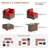 6 - Person Outdoor Wicker Patio Conversation Furniture Set With Fire Pit Table-1269352662