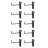 Grid Wall Panel 1.9 X 5.4 Ft Wire Display Rack With Wheels And 10 Hooks