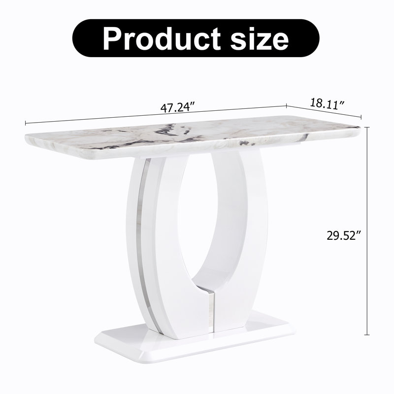 Kwincy 47.24'' Console Table, White