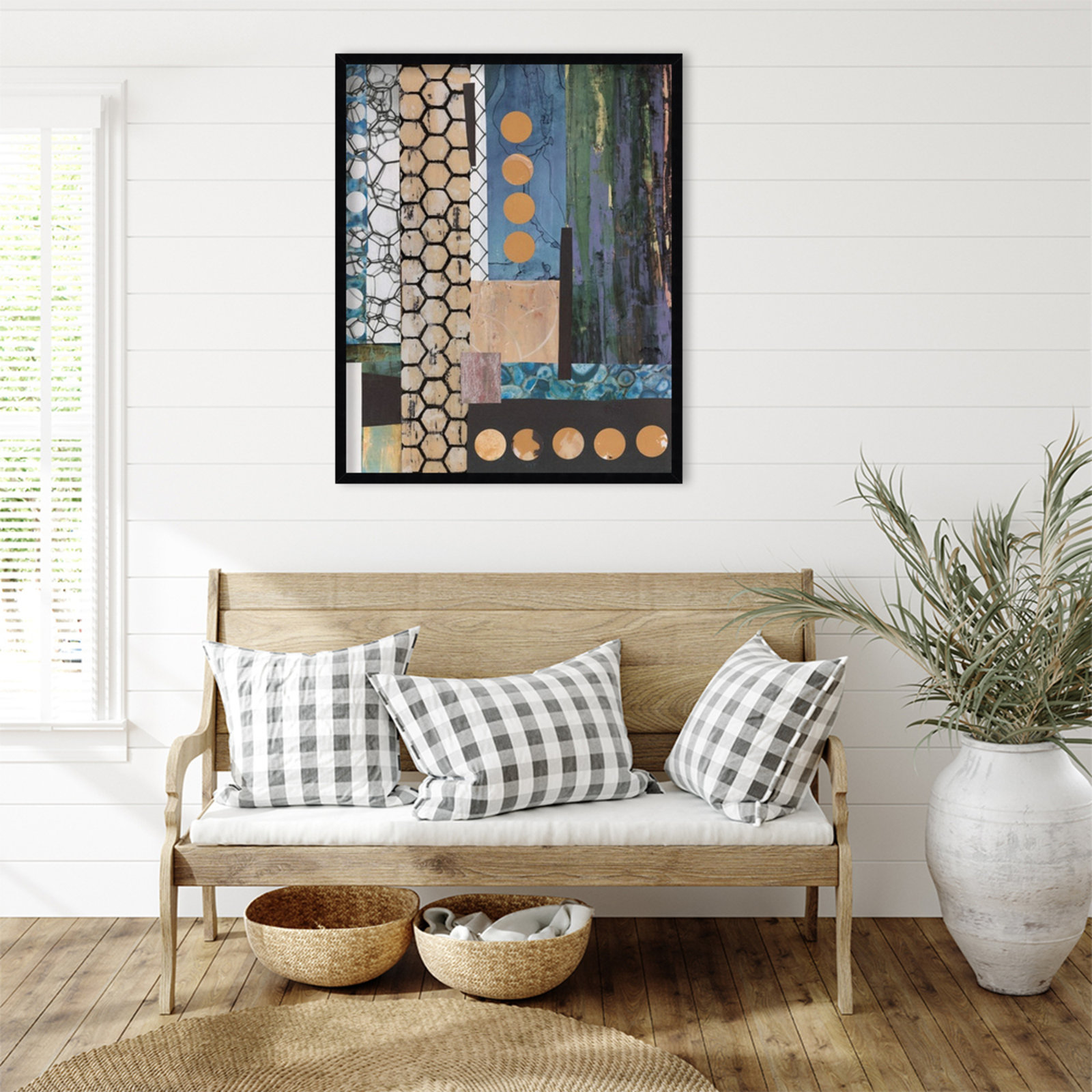 Mashup II by Maurin Wood Framed Wall Art Print, 33" H x 27" W, Black