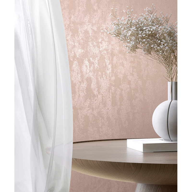 City Romance Plain Texture Wallpaper, Orange