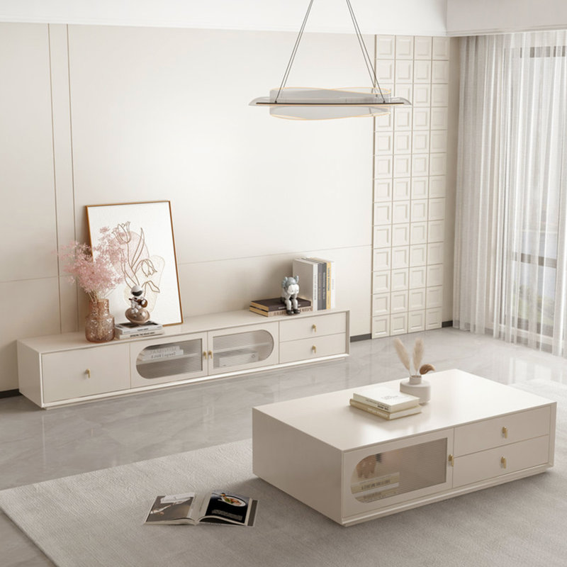 Table basse en cerisier massif avec base pleine, H 13,77 po x L 55,11 po x l 23,62 po