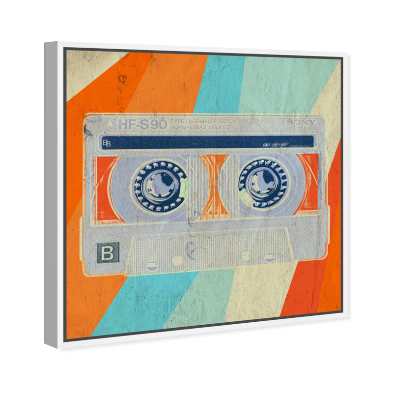 «My Mixtape», impression sur toile tendue, H 20 po x l 20 po, Cadre blanc