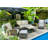 Borce Wicker Outdoor Ottoman with Sunbrella® Cushion