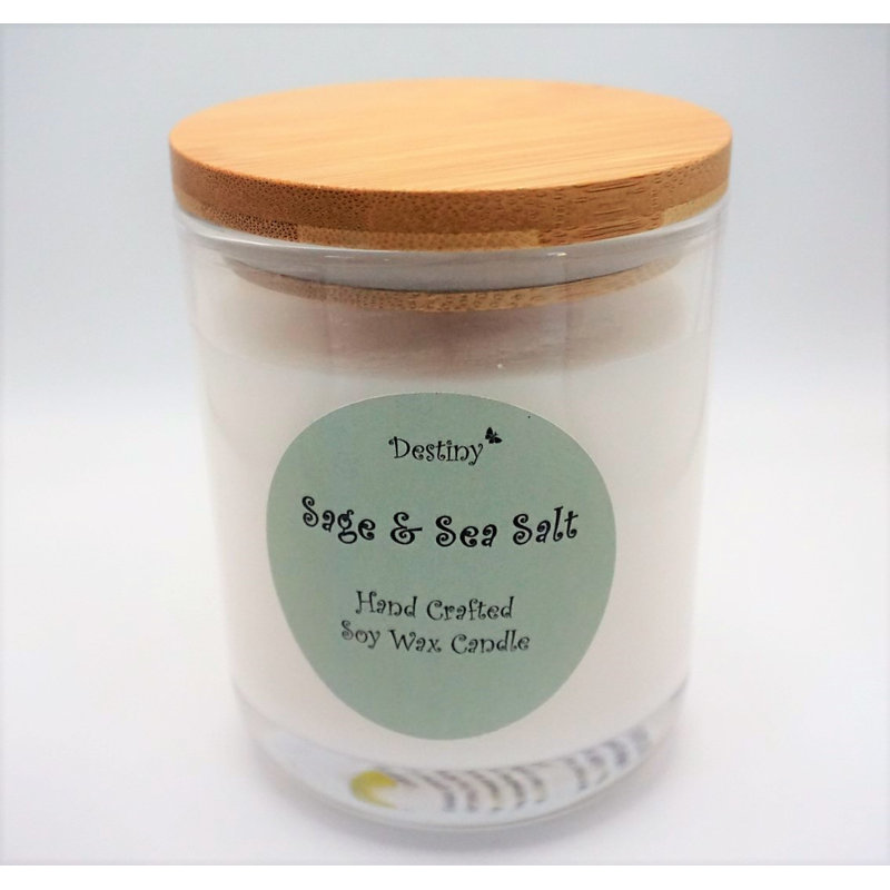 Woody Scented Jar Candle with Glass Holder