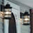 Inlight 12 1/2''H 1-Light Outdoor Wall Lantern Sconce (2 Pack),  Bulb Not Include, IN-0604-1-BK