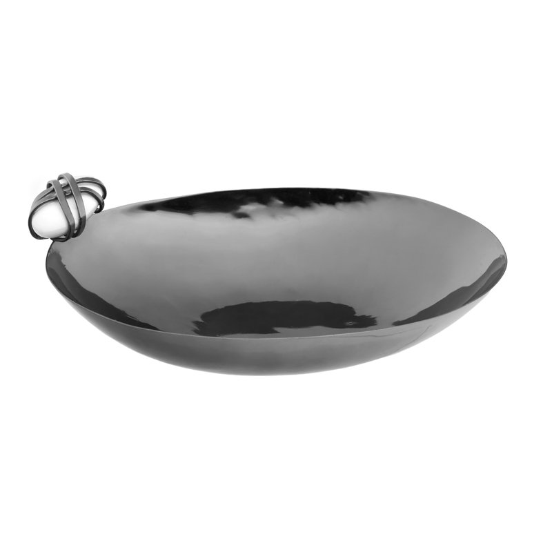 Midnight Pebble Oval Nut Bowl
