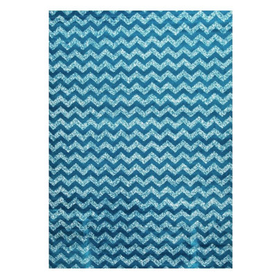 Friedegund Chevron Blue Turquoise Area Rug