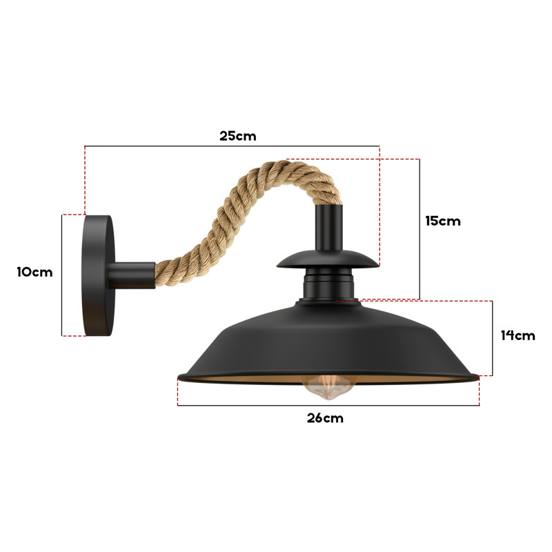 Mairead Armed Sconce, Yes, Black Gold Inner