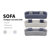 Curved Sofa, 3 Seat Cloud couch sofa Fabric Couch for Living Room-2002800912
