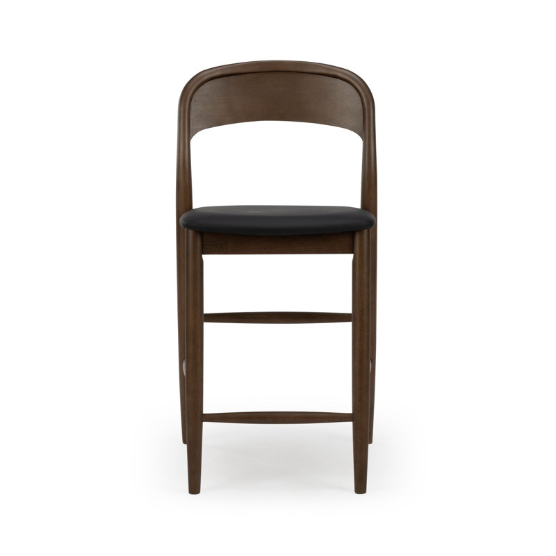 Loar Upholstered Counter Stool, 1, Walnut/Black
