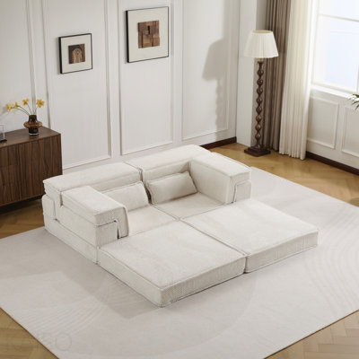 Compression Mahjong Sofa,Convertible Floor Sofa Bed,Diy Boneless Modular Sectional Sofa,No Assembly Required