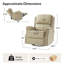 Fauteuil inclinable et oscillant pivotant traditionnel en cuir véritable Bouton-875396896