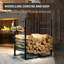 76.5cm W Metal Log Rack