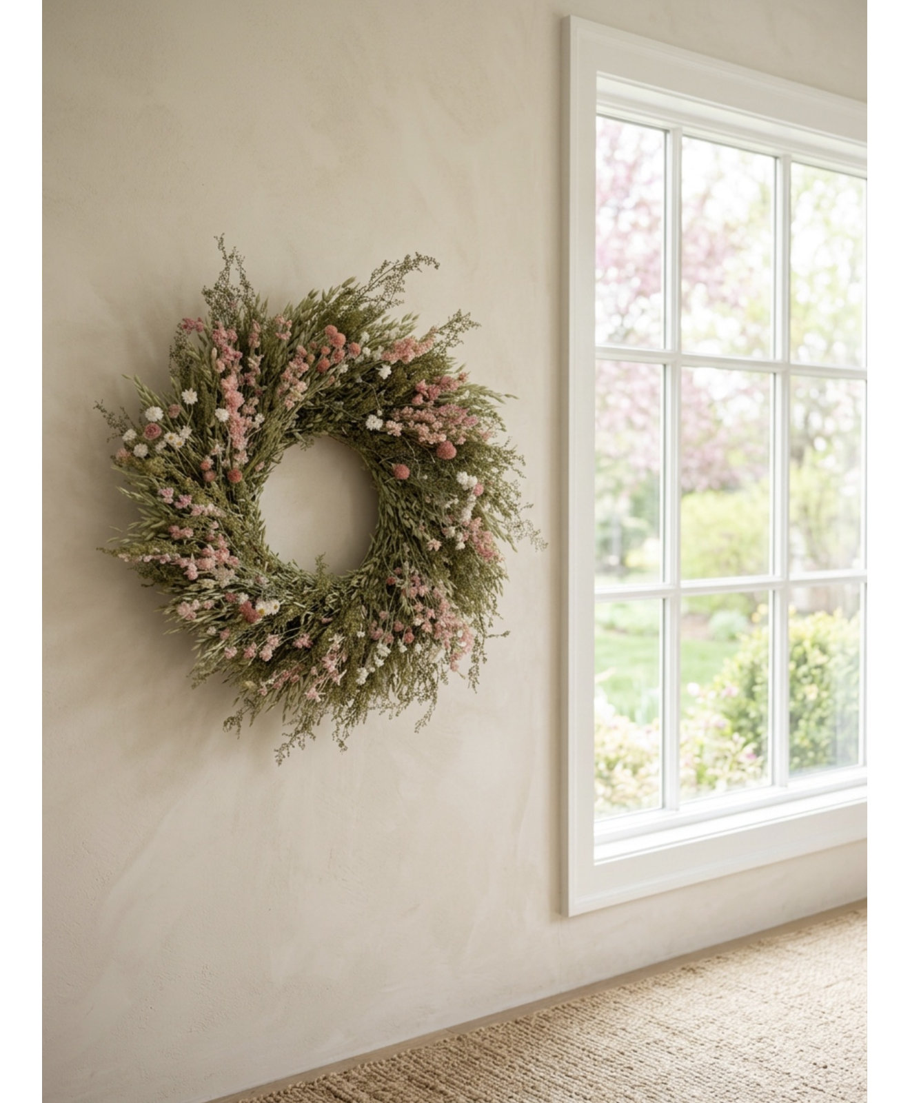 Handcrafted Larkspur Wreath, 26" W x 26" H x 6" D