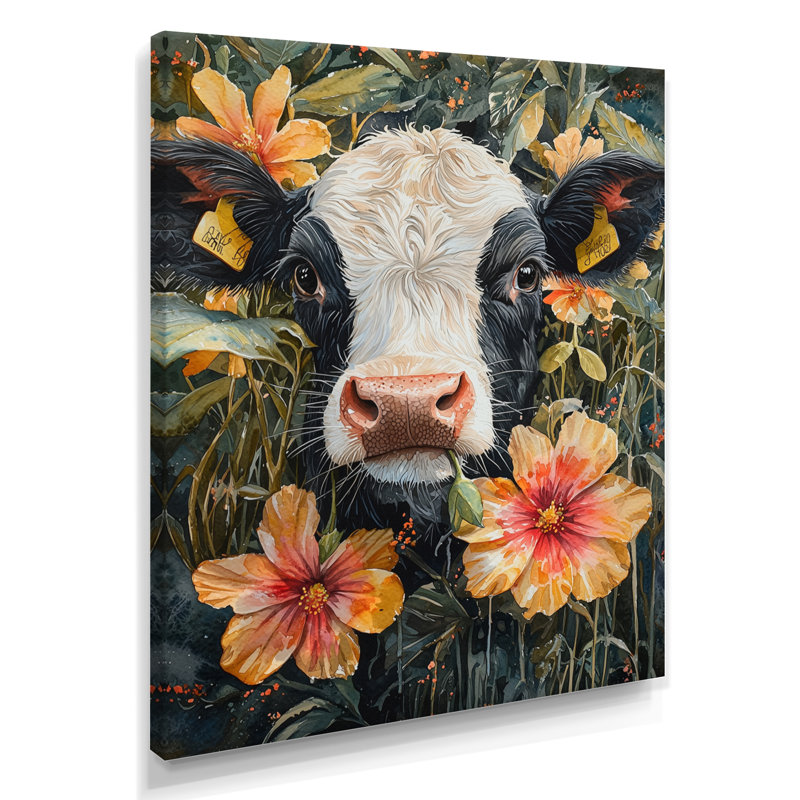Kenniya - animaux, art mural sur toile, H 40 po x l 30 po, Toile tendue, Ne s’applique pas