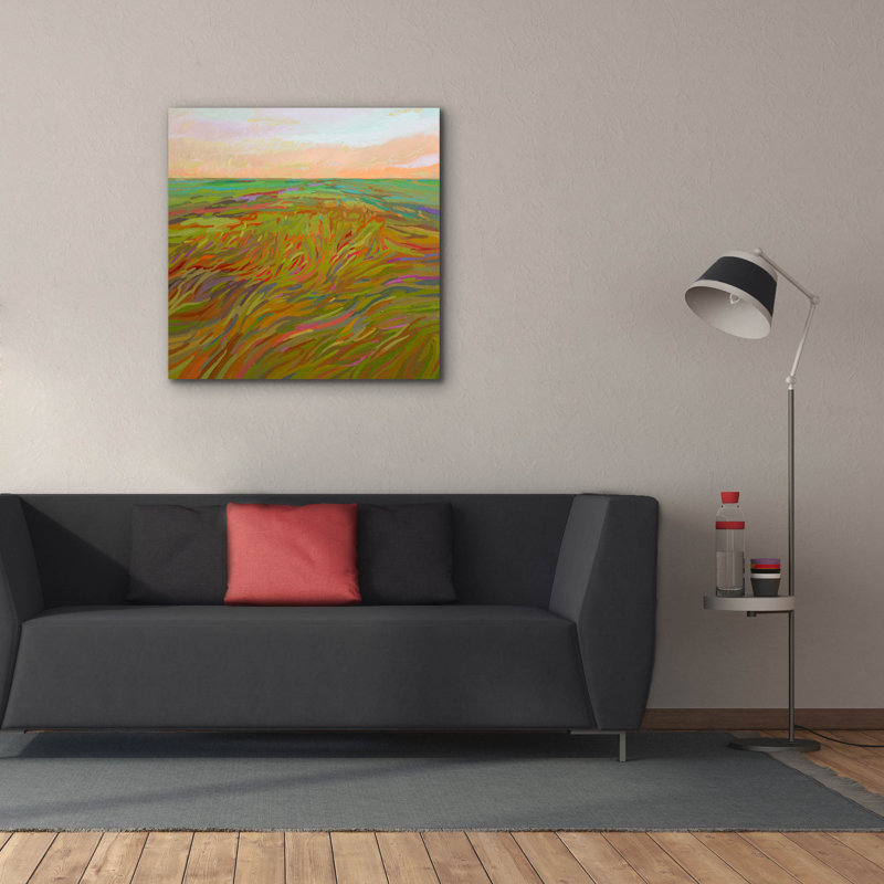  «Ebb And Flow» par Jane Schmidt, art mural sur toile, 37 po x 37 po
