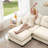 Beige Modular L Shaped Couch With 3 Seats, , Cushion And Comfortable Ergonomic Design For Reading Areas Beige, Shaped Couch, - Seats, Cushion, Cloud Like Seating Comfort, Nooks-1916212424-1916212434