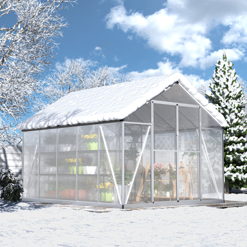 97.2' W x 118.9'' D Heavy-Duty Polycarbonate Greenhouse