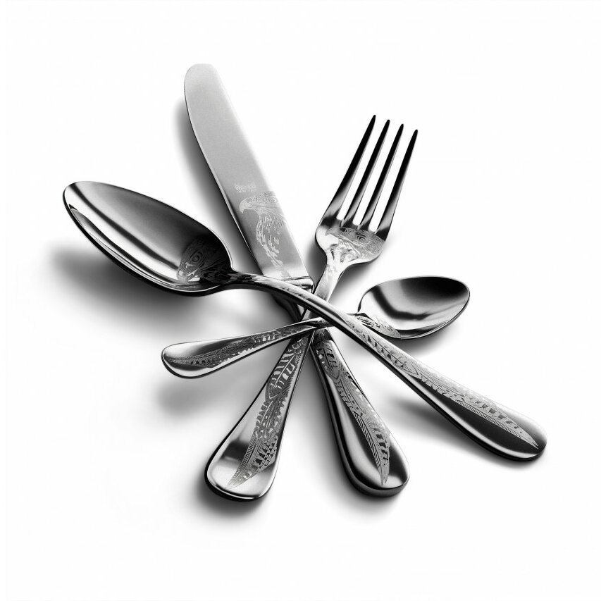 Caccia  24-Piece Cutlery Set gray
