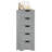 Alicyn 15.7" W x 40.1" H x 11.8" D White Free-Standing Linen Cabinet-1866370315