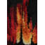 Vintage Swedish Rya Runner, Colorful Scandinavian Flame Patterns - Rug & Kilim