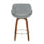 Tabouret de comptoir Fabrico Mid-Century moderne en noyer et gris par Lumisource - ensemble de 2