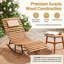  Chaise longue berçante d'extérieur en bois d'acacia Bahadur