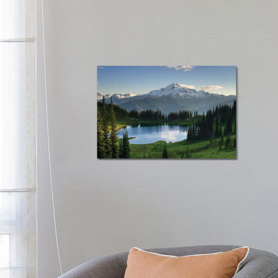 Lake And Glacier Peak by Alan Majchrowicz - Wrapped Canvas Gallery-Wrapped Canvas Giclée