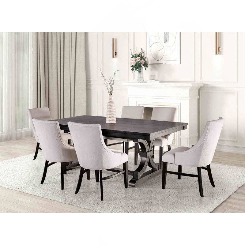 Chaise de salle à manger de style transitionnel 2 pièces