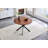 Extendable Round Dining Table with Sturdy Metal Legs