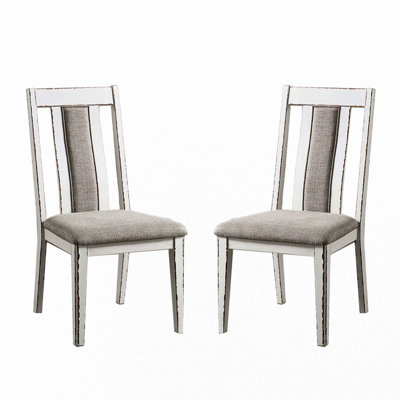 Ensemble de 2 chaises d'appoint rembourrées