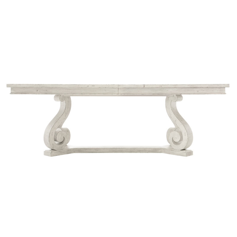 Mirabelle Cream Reclaimed Pine Extendable Dining Table