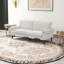 Canapé classique Chesterfield 3 places - Accoudoirs roulés avec accents en cristal-605870167