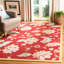 Chelsea Floral Handmade Tufted Wool Area Rug in Red/Blue/Orange-69976595