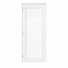 Porte pré-suspendue en verre transparent 24 po x 1 po 24 po x 1 po avec charnières argentées, plaque de porte en verre transparent avec cadre, porte intérieure comme porte de garde-manger, porte de chambre à coucher, porte de buanderie, portes de placard, portes de pièce, main gauche