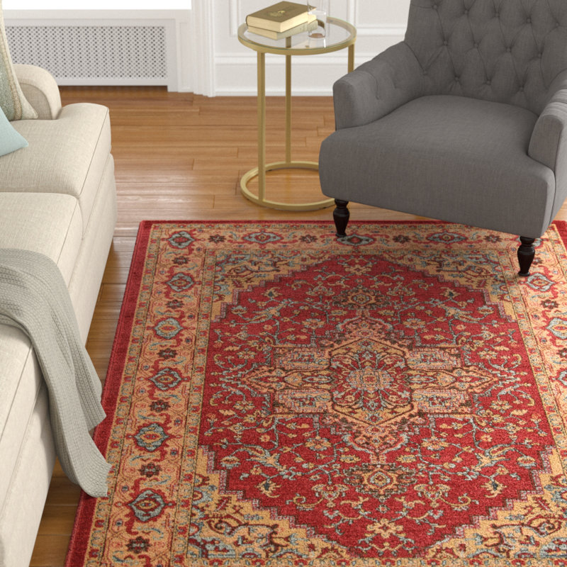 Tapis rouge Halida, Rectangle 9 pi 3 po x 12 pi 6 po