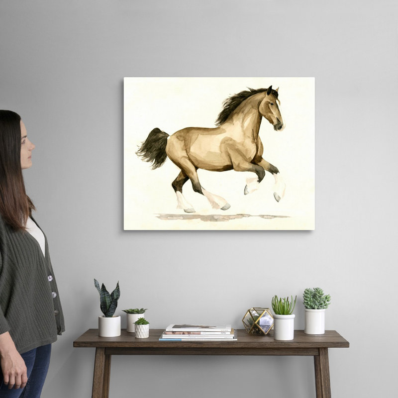 Clydesdale I, art mural sur toile, H 24 po x l 30 po x P 1 po, Toile tendue