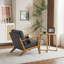 Fauteuil d'appoint Mid-Century avec accoudoirs lombaires Bruce-110957969