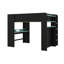 Lit superposé double avec bureau réglable en hauteur, comprend une armoire et un éclairage RVB-663917572